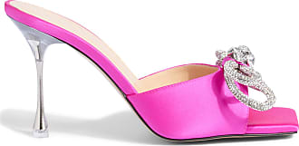 Damen Schuhe Absätze Mules BY FAR Mules mit transparenten Riemen 95mm in Pink 