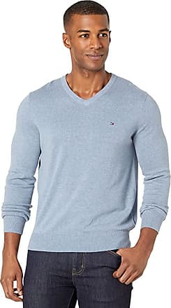 $0 Free Ship Tommy Hilfiger Men Classic Fit V-Neck Stripe Long Sleeve Sweater