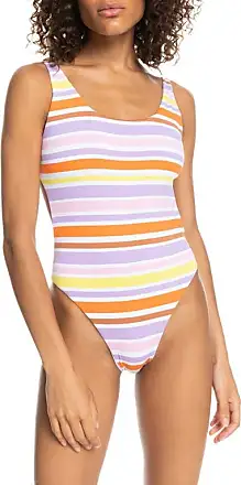 Roxy Women's Sun Memory One Piece Swim Suit, Bright White, L at   Women's Clothing store
