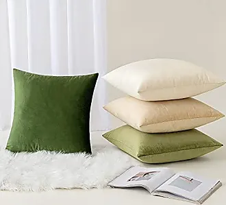 MIULEE Pack of 2 Couch Throw Pillow Covers 18x18 Inch Soft Sage Green  Chenille Pillow Covers for Sofa Living Room Solid Dyed Pillow Cases