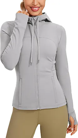 CRZ YOGA Butterluxe Womens Hooded Workout Jacket - Zip Up Athletic