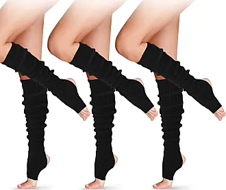 Long Leg Warmer Womens Men 80s Party Ribbed Knit Dance Sports Leg Warmer  Winter Toddler Leg Warmers (Dark Gray, One Size)