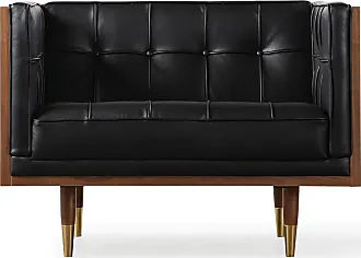 Woodrow Leather Box Sofa (Napoli Black)
