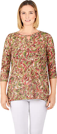  Ruby Rd. Womens Plus-Size A-Symmetric Sublimation Top Olive  Multi Size 1X : Clothing, Shoes & Jewelry