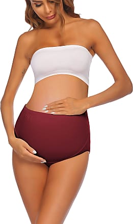 Ekouaer Women's Cotton Over/Under the Bump Maternity Panties Pregnancy Underwear 