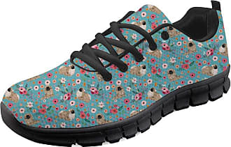 Coloranimal Road Running Sneakers for Unisex Women Men Lace-up Athletic Trainers Footwear