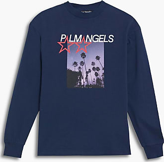 PALM ANGELS, Collar Logo Long Sleeve T Shirt, Men, White 0110