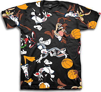 space jam Mens Classic Jersey - Tune Squad Monstars & Bugs Bunny Jersey  90's Classic Mesh Tank Top (Black Teal, Medium) at  Men's Clothing  store