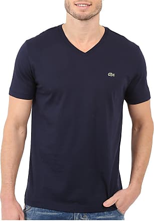 XL Lacoste Mens S/S Printed Jersey T-Shirt Shirt Navy Blue 