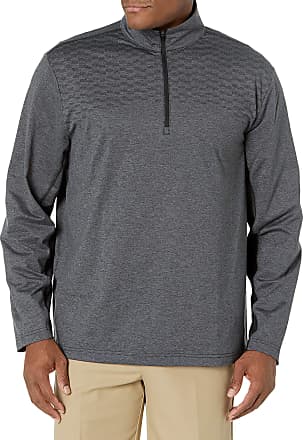 PGA TOUR Mens Solid Fleece Back 1//4-zip Sweater with Binding Fleece Jacket