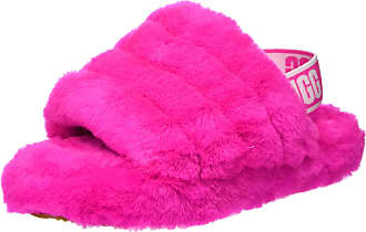 NEW Women's UGG Fuzzalicious Cross Strap Pink Slippers UK SIZE 5, 6  & 7 | eBay