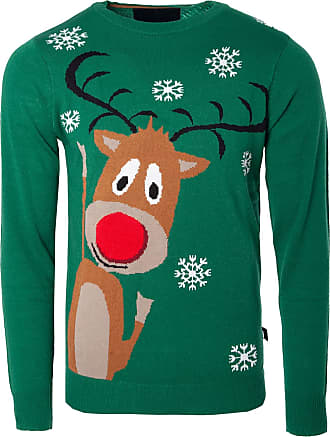 SoulStar Childrens Jumper Boys Deer Festive Knitwear Sweater Christmas Winter 