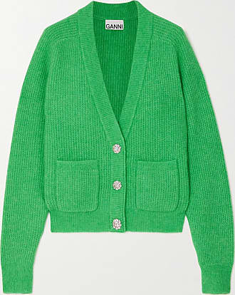 Damen Bekleidung Pullover und Strickwaren Strickjacken EMMA & GAIA Synthetik Strickjacke in Grün 