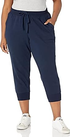 XXL Amazon Damen Kleidung Hosen & Jeans Lange Hosen Jogginghosen Erhältlich in Übergröße Blau Heide Damen Capri-Jogginghose aus French-Terry-Fleece 
