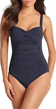 Sea Level Eco Essentials Cross Front A-DD Cup One Piece Swimsuit - Night  Sky Navy