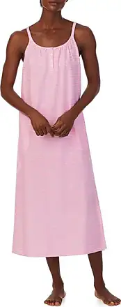 Hanro Juliet Pleat Neck Cotton Nightgown in Pink Mauve