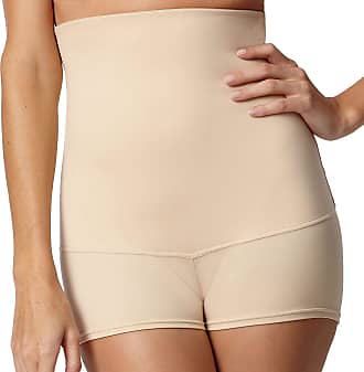 Maidenform Womens Fat Free Dressing High Waisted Boyshort Control Knickers, Beige (LLF), Size 16 (Size:X-Large)