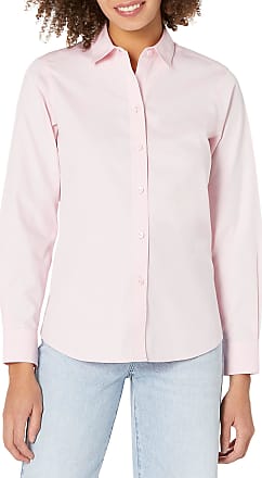Foxcroft Womens Petite Size 3/4 Sleeve Taylor Chambray Linen Shirt 