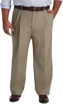 Haggar Men's Premium No Iron Khaki Straight Fit & Slim Fit Flat Front  Casual Pant, Dark Grey, 30W x 30L at  Men's Clothing store