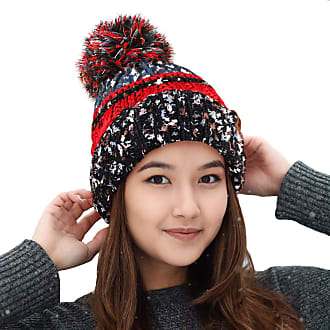 RockJock R80 Kids Girls Boys Ribbed Striped Thermal Insulating Bobble Hat with Cosy Fleece Lining 