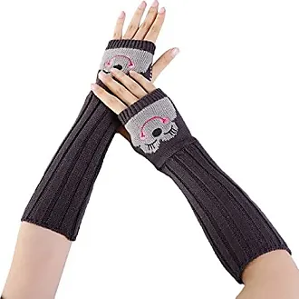 Gants en Tricoté Arm Femme Gants Thermique d'Hiver Sans Doigts