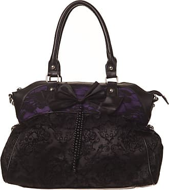 Women's Black Gothic Rockabilly Spider Web Handbag Malice Bag By Banned Apparel 