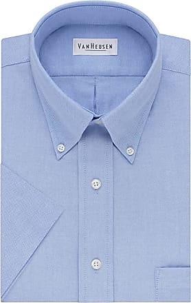 Van Heusen Mens Dress Shirts Short Sleeve Oxford Solid