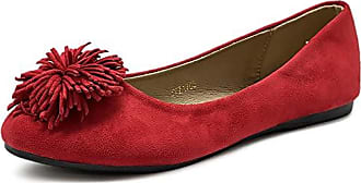 Amazon Damen Schuhe Flache Schuhe Kunstwildleder flach F85 40.5 EU geflochten Rot spitz zulaufend DOrsay DOrsay Damenschuh Ballettschuhe burgunderfarben 