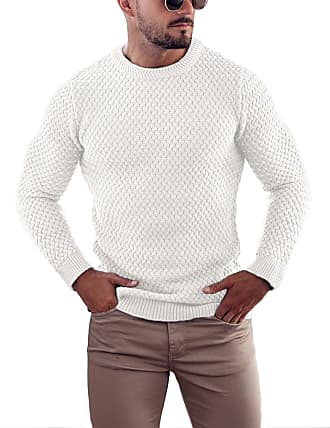 Fashion Sweaters Mango Basics Fine Knit Jumper light grey-white allover print casual look 