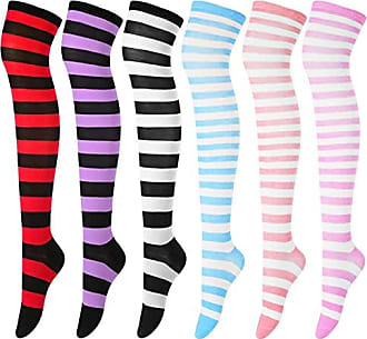 Retro Long Socks Femmes/Hommes 38-44 Chaussettes rayures Festif pendant montantes 