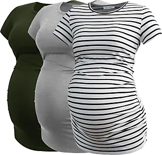  Smallshow Women's 3 Pcs Maternity Nursing Top Army  Green-Black-Grey Small : Clothing, Shoes & Jewelry