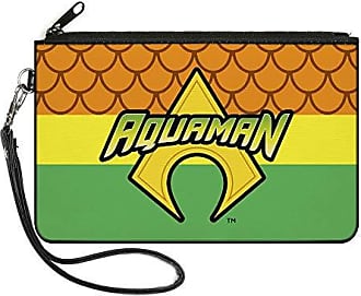 Multicolor 4.0 x 3.5 Buckle-Down Mens Bifold Wallet Aquaman 
