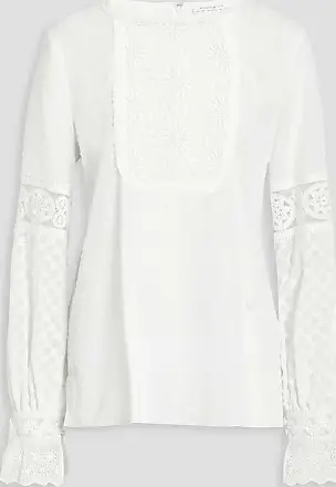 Blouses for Women Contrast Guipure Lace Tie Neck Tassel Blouse White at   Women's Clothing store
