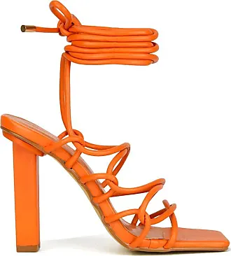Charlotte Russe | Shoes | Orange Charlotte Russe Thai Silk Knit Heels Size  9 | Poshmark