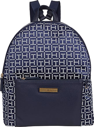 Tommy Hilfiger Camera Crossbody bag In Dark Navy PVC Letters Monogram  Jacquard