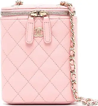 Pink Chanel Lambskin Quilted Silver CC Logo Camera Case Bag
