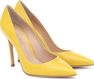 mustard color high heels