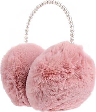 Girls Women Winter Warm Faux Fur Plush Earmuffs Foldable Ear Warmers Fleece Bow 