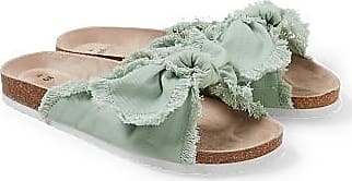 accessoires C&A C&a Pantoffels Van Imitatiebont in het Groen Dames Schoenen voor voor Platte schoenen voor Platte sandalen 