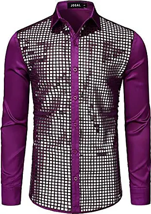 Chemise disco argent à paillettes pour homme - Tenue années 70