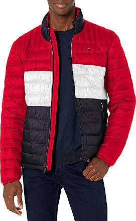 Tommy Hilfiger Men's Classic Puffer Jacket (Standard Tall), Red