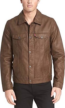 levis leather jacket brown