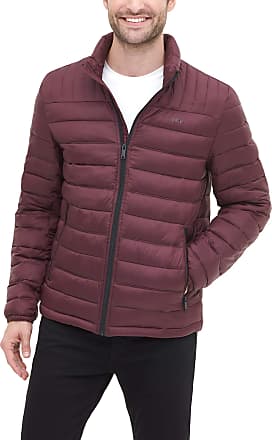 DKNY Men's Water Resistant Ultra Loft Quilted Packable Puffer Jacket Down Alternative Coat 