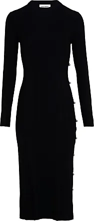 Sonia 3/4 Sleeve Geometric Printed Belted Midi Dress in Black