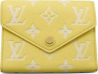 Portefeuille Louis Vuitton en cuir jaune