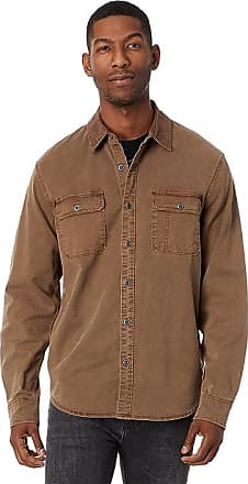 VOXATI Brown Regular Fit Shirt Collar Denim Jacket-calidas.vn