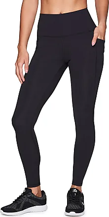 RBX Active Women's Plus Size Ribbed Side Woven Ankle Pant With Pockets