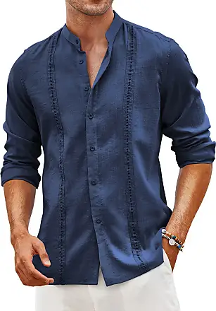  COOFANDY Men's 2 Pieces Linen Set Casual Henley Shirts Short  Sleeve Beach Yoga Shorts Summer Pants Outfits : Clothing, Shoes & Jewelry