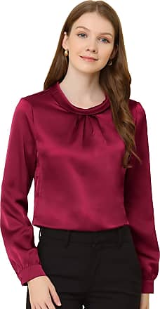 Amisu Ruche blouse rood elegant Mode Blouses Ruche blouses 