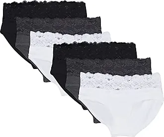 PACT Women's Black Everyday High Cut Brief 6-Pack XS